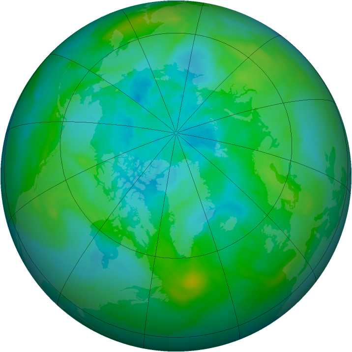 Arctic ozone map for 06 September 2015